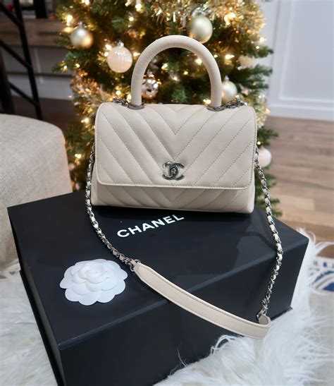 chanel button on top bag|chanel top handle bag small.